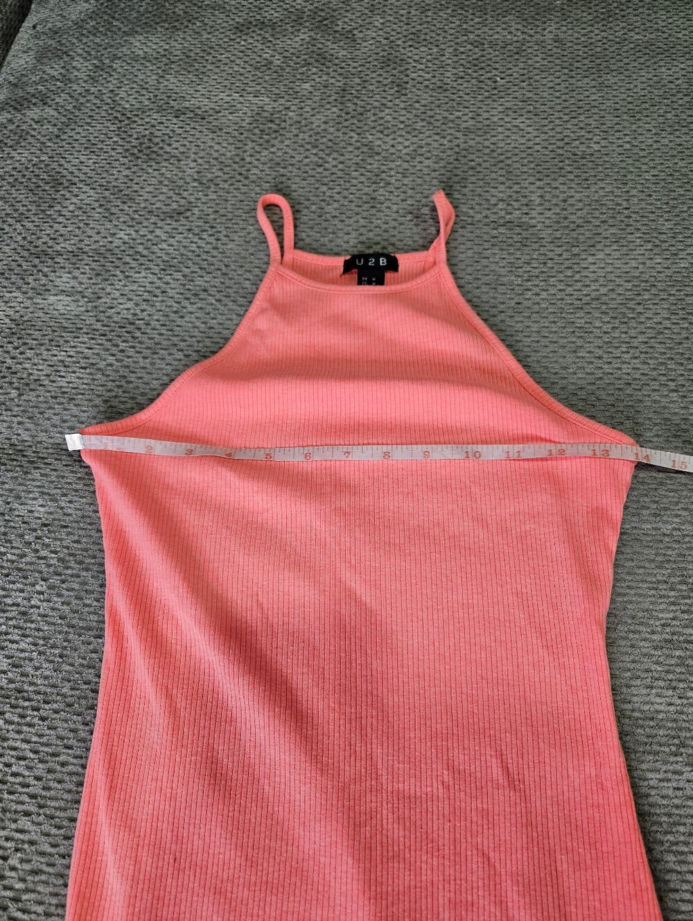 Neon Ribbed Dress, Medium - Picture 5 of 8